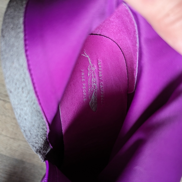 Free People X Jeffrey CampbellSatin Platform Block Heel Distortion Chelsea Boot - Picture 3 of 6